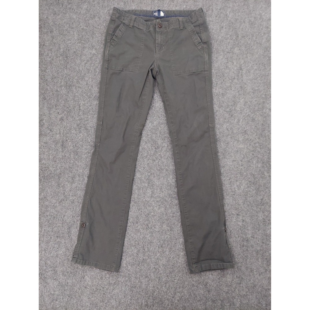 North Face Hiking Pants Womens 6 Gray Roll Up Convertible Utility Chino Outdoor